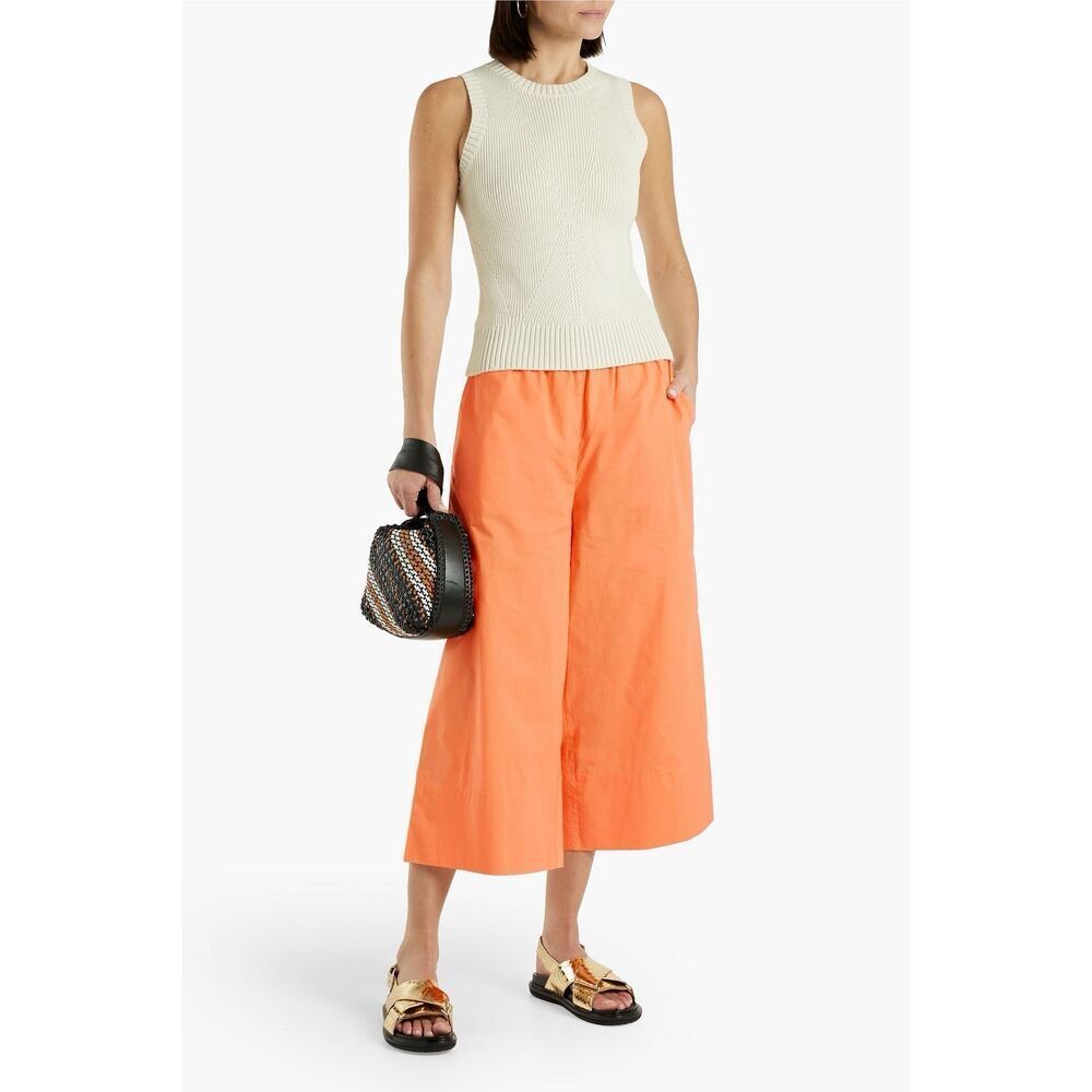 JOIE Hollis cotton-poplin culottes in Muskmelon Size XS $198
